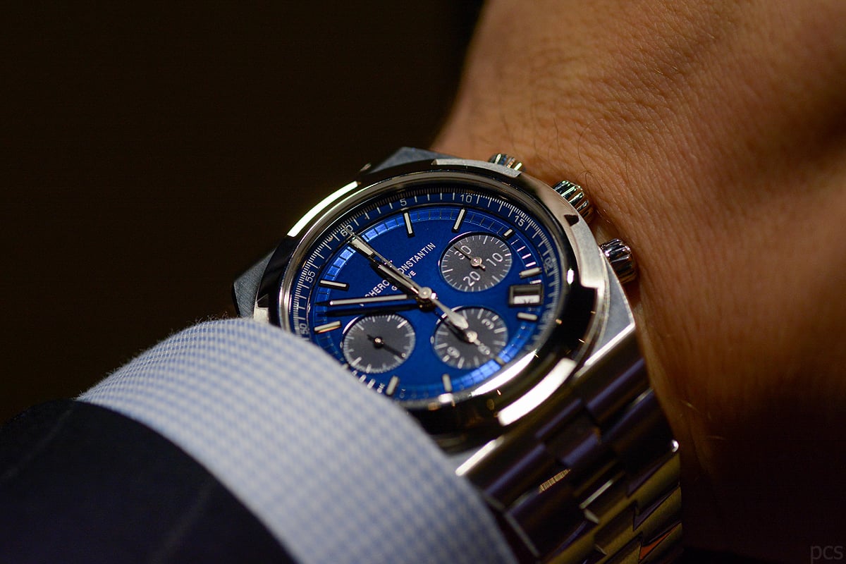 Vacheron overseas chronograph blue hotsell